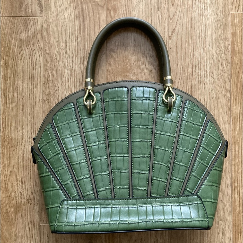 Green Crocodile Pattern Handbag